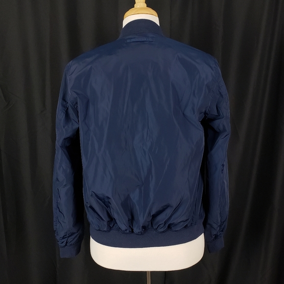 Pepe Jeans London Navy Blue Bomber Jacket Size Small - Picture 2 of 5